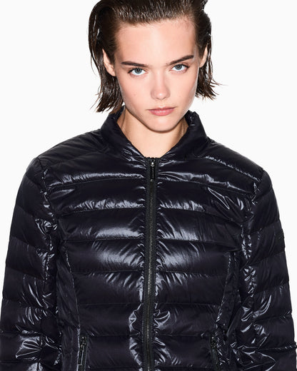 Down jacket slim fit in lightweight nylon