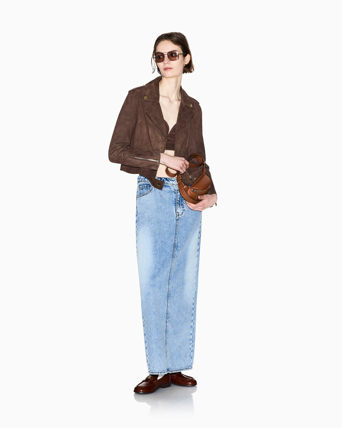Genuine suede leather jacket