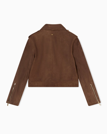 Genuine suede leather jacket