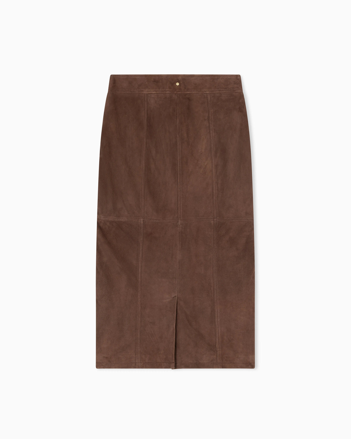 Genuine leather suede skirt