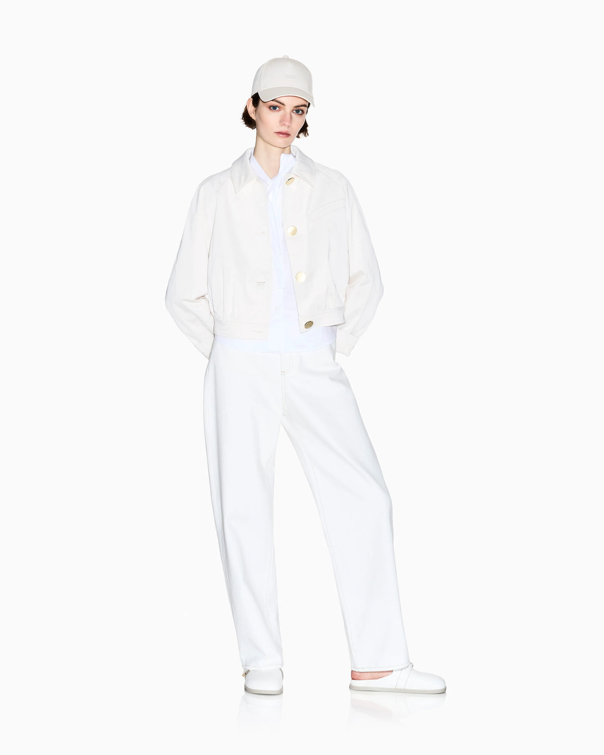 Lightweight bomber jacket in nylon and cotton satin