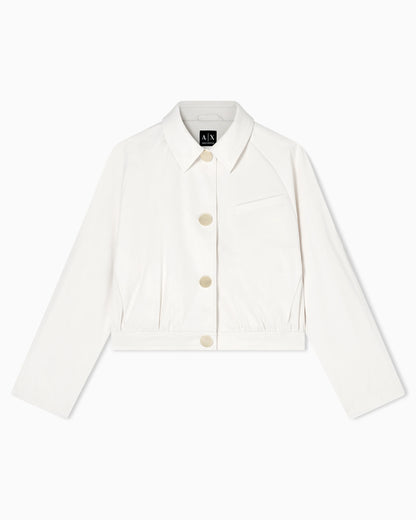 Lightweight bomber jacket in nylon and cotton satin
