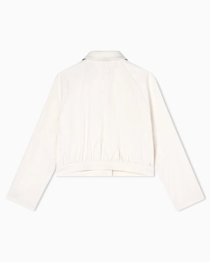 Lightweight bomber jacket in nylon and cotton satin