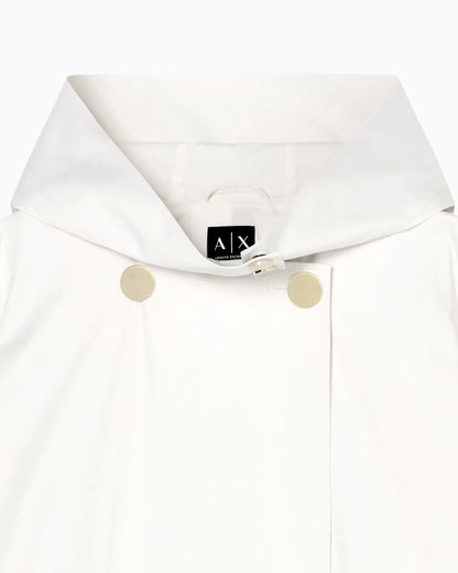 Satin Nylon and Cotton Parka with Hood