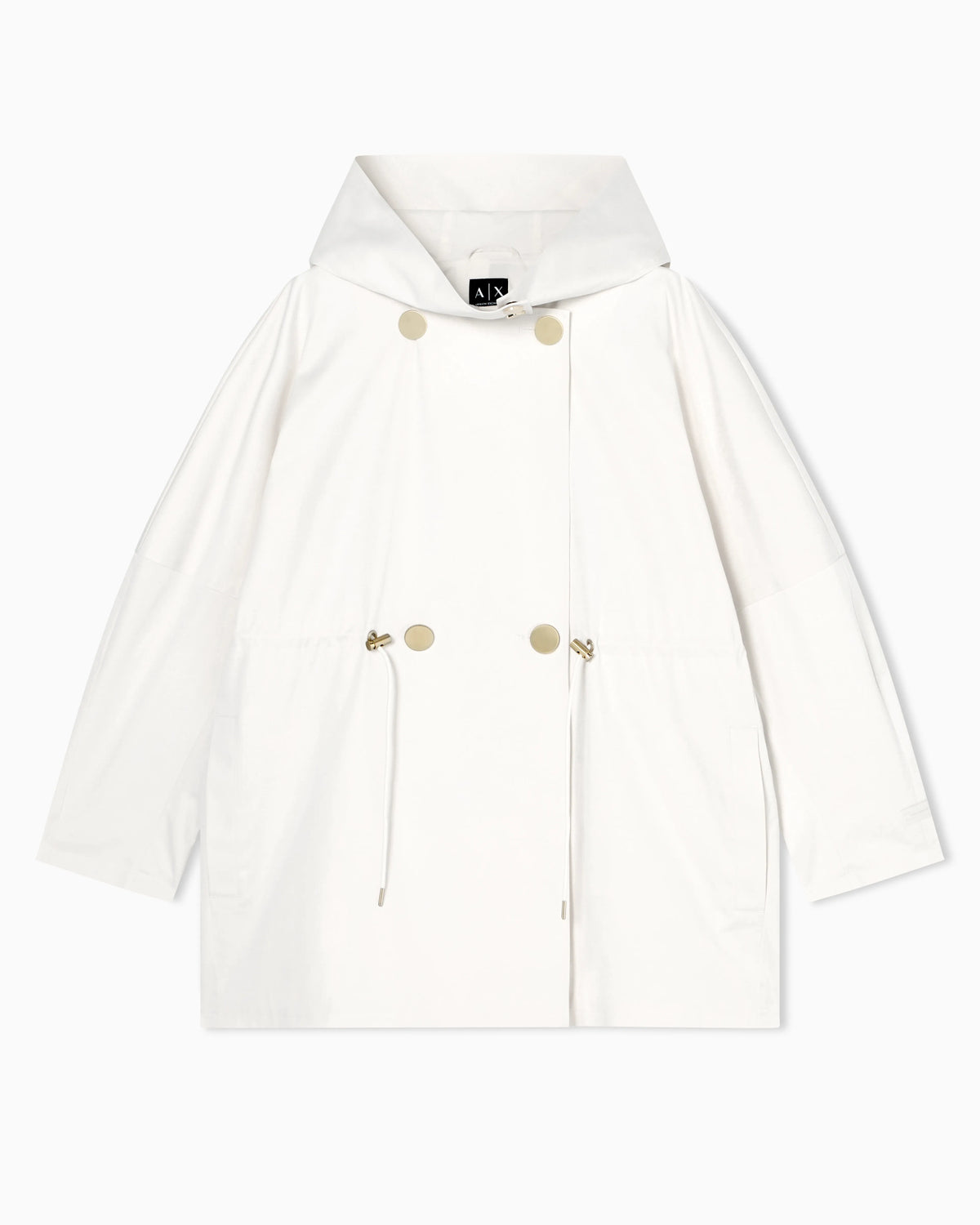 Satin Nylon and Cotton Parka with Hood