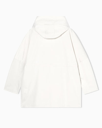 Satin Nylon and Cotton Parka with Hood