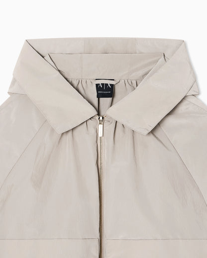 Lightweight Windbreaker in Recycled Fabric with Iridescent Effect