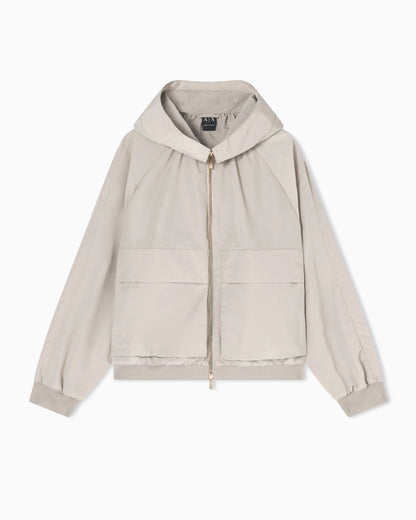 Lightweight Windbreaker in Recycled Fabric with Iridescent Effect