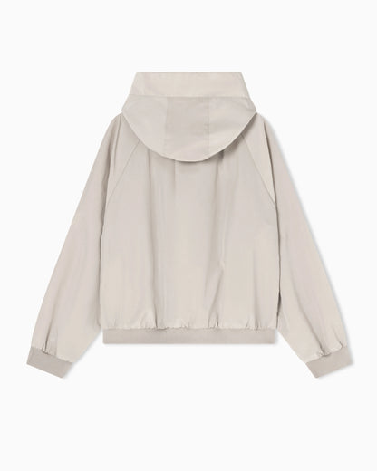 Lightweight Windbreaker in Recycled Fabric with Iridescent Effect