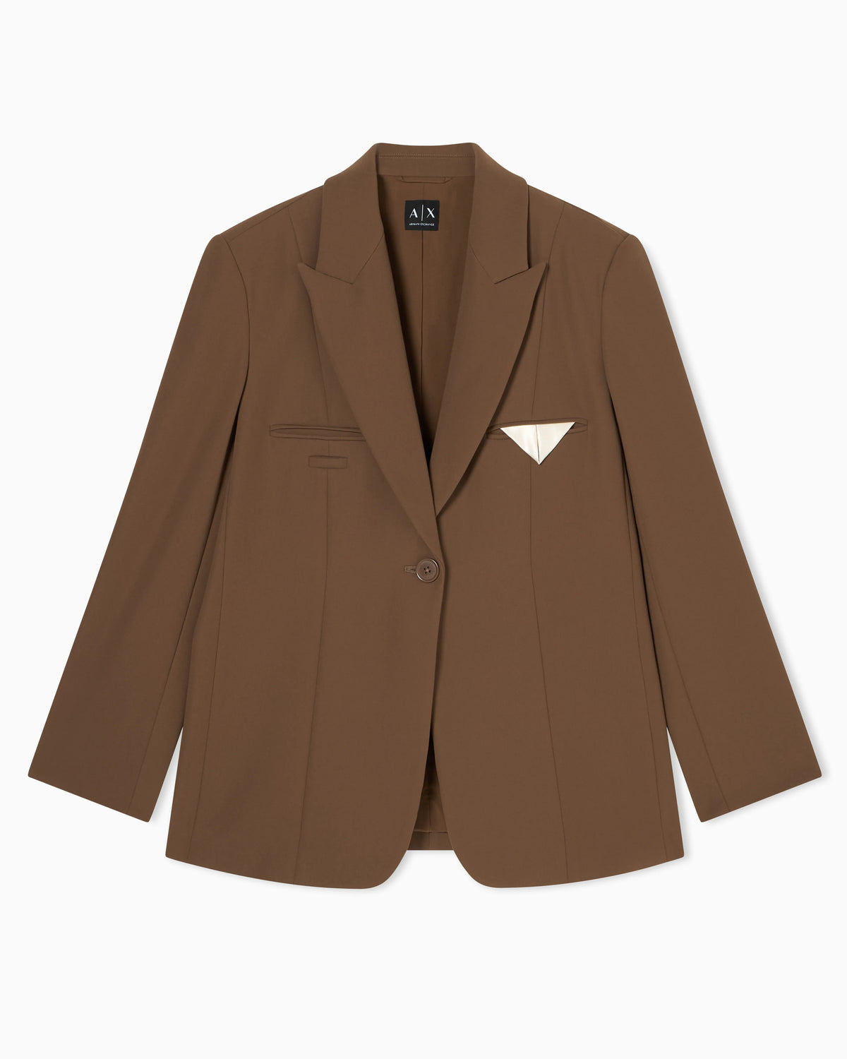 Single-breasted oversized jacket with pocket square