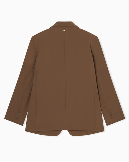 Single-breasted oversized jacket with pocket square