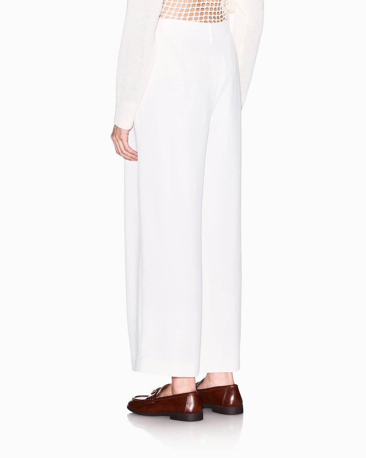 Fluid Fabric Trousers in Light Crepe
