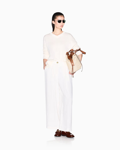 Fluid Fabric Trousers in Light Crepe