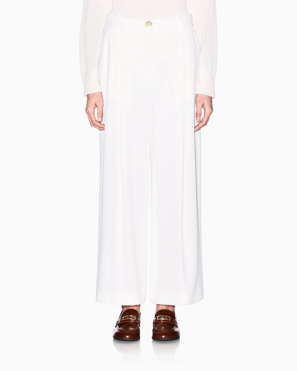 Fluid Fabric Trousers in Light Crepe