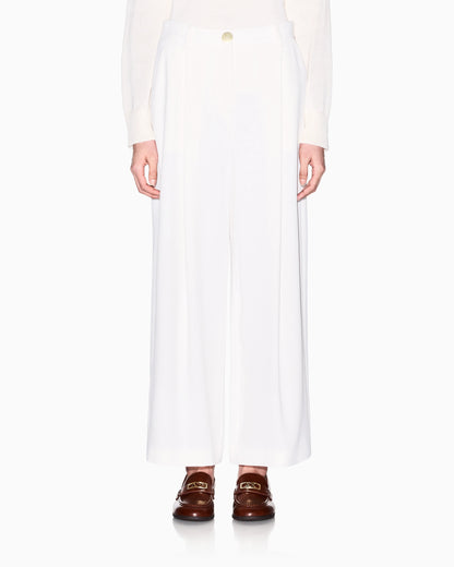 Fluid Fabric Trousers in Light Crepe