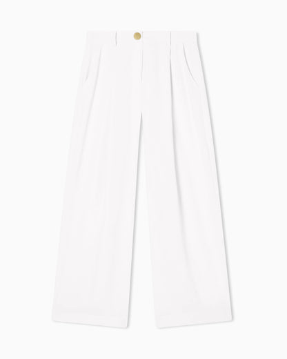 Fluid Fabric Trousers in Light Crepe