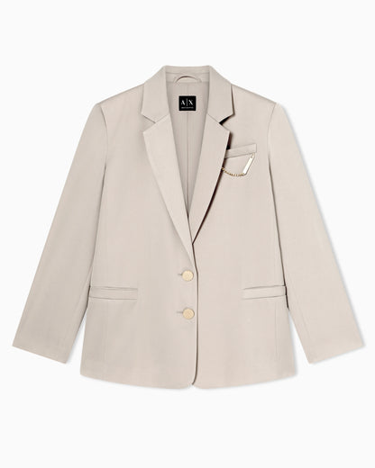 Lightweight jacket in recycled crepe satin