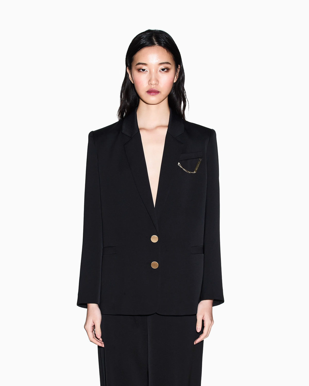 Lightweight jacket in recycled crepe satin