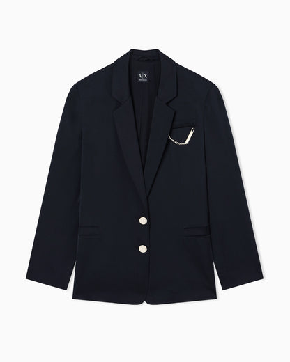Lightweight jacket in recycled crepe satin