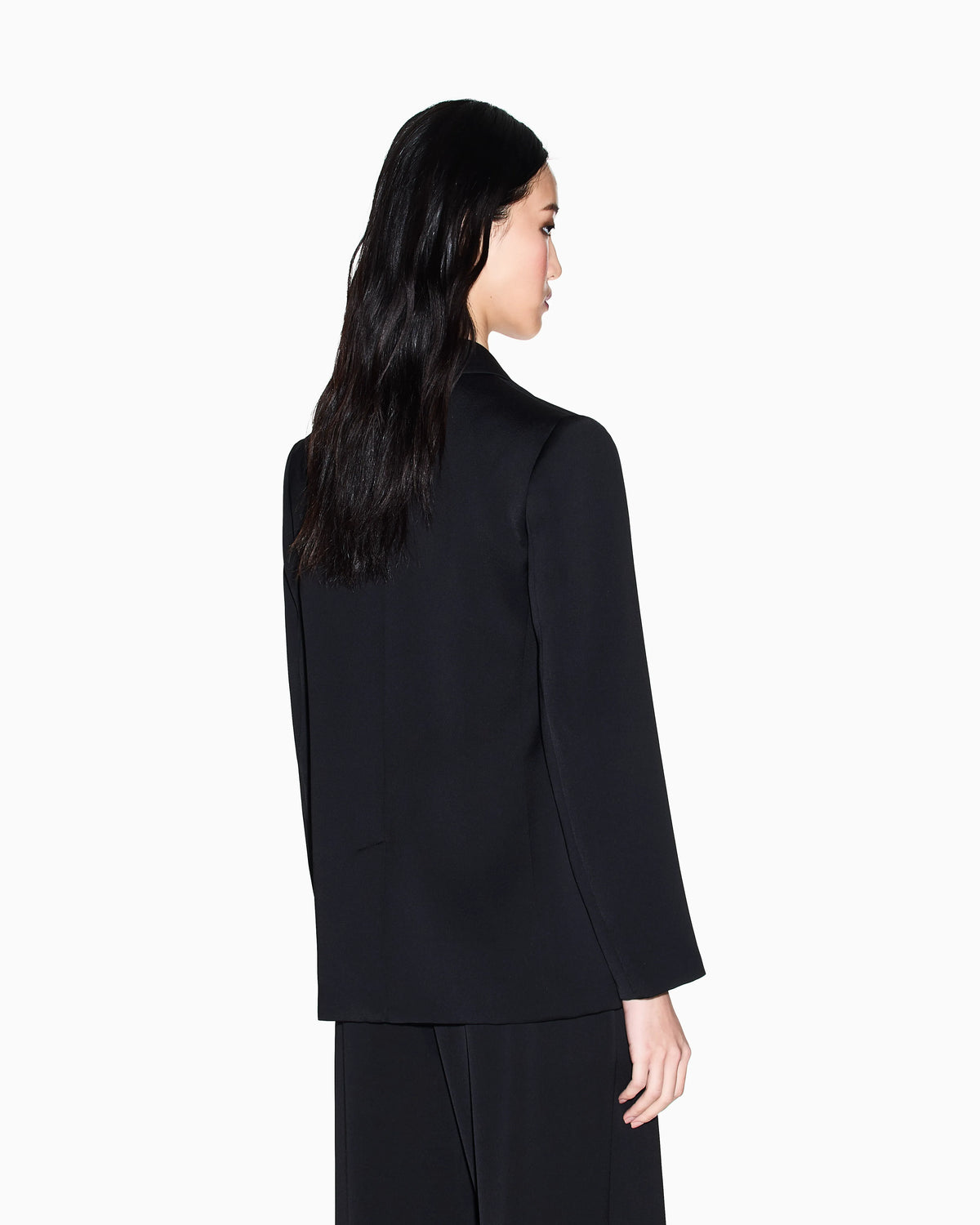 Lightweight jacket in recycled crepe satin