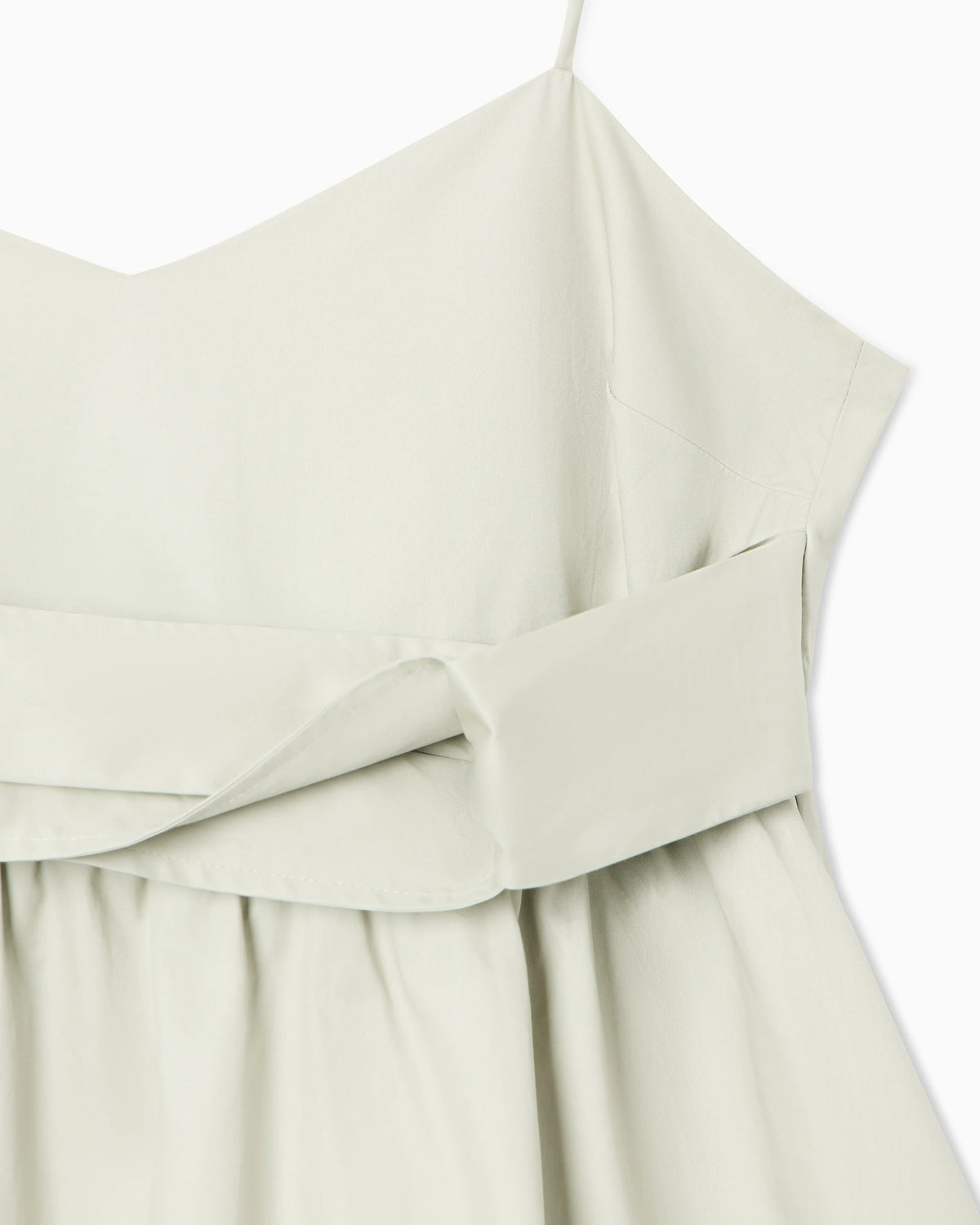 Chambray Balloon Dress with Knot