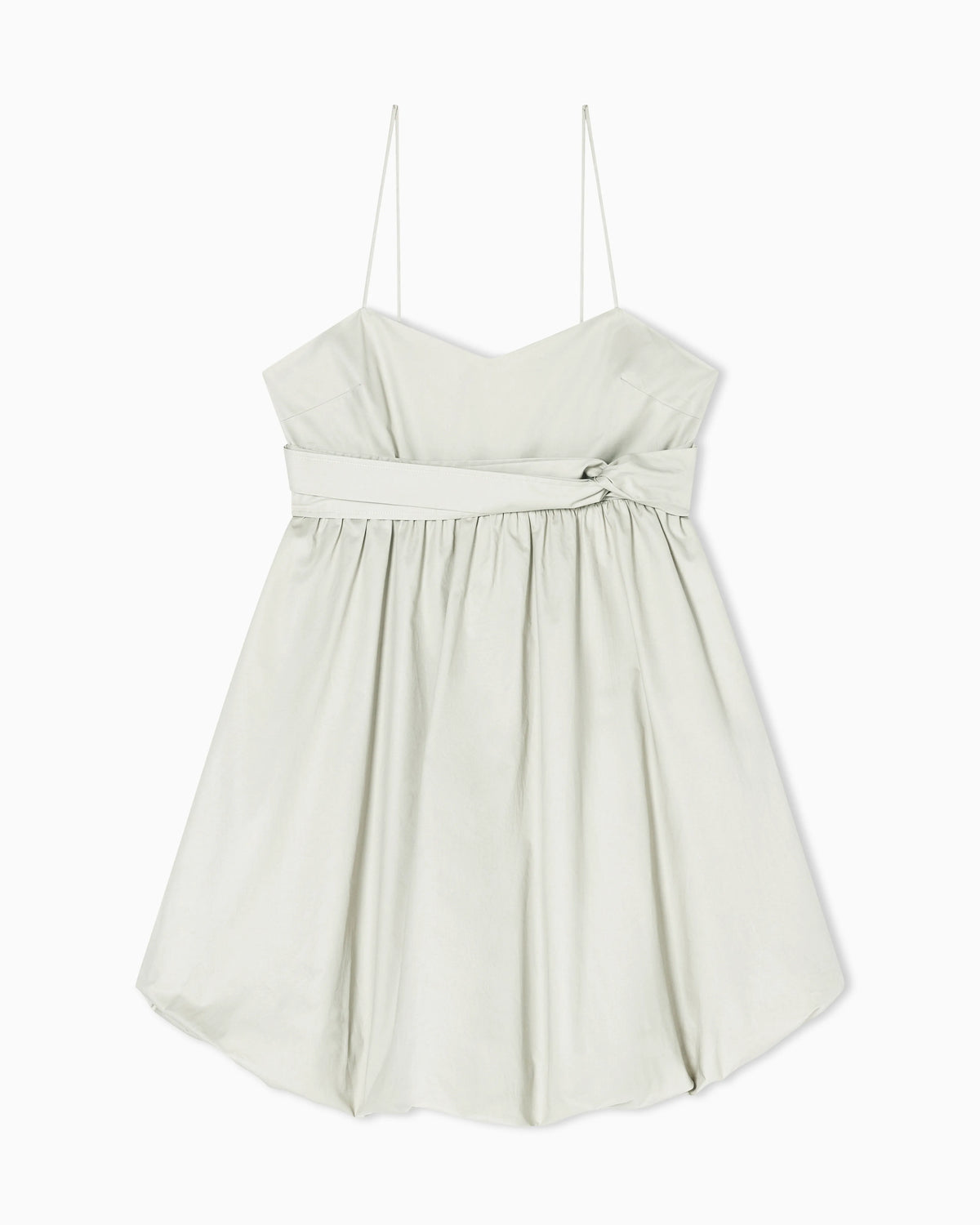 Chambray Balloon Dress with Knot