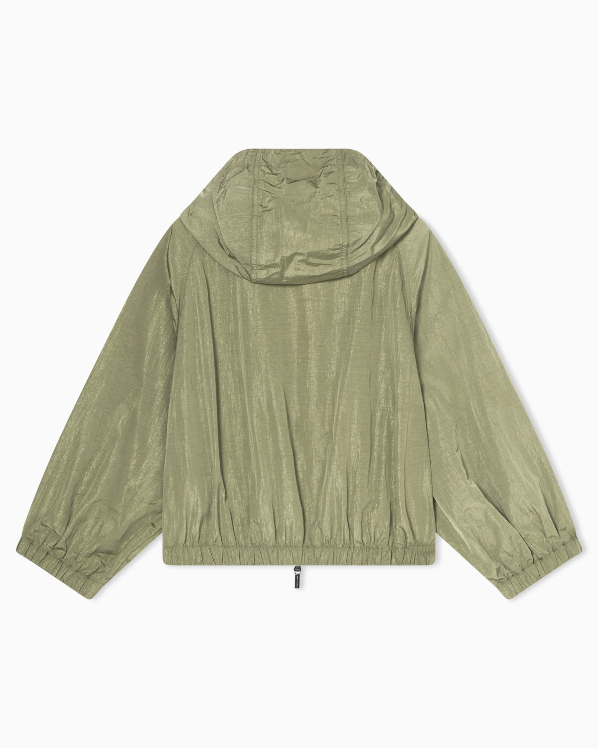 Windbreaker in shiny nylon with metallic effect