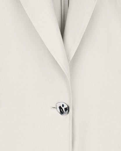 Deconstructed trench coat in linen twill