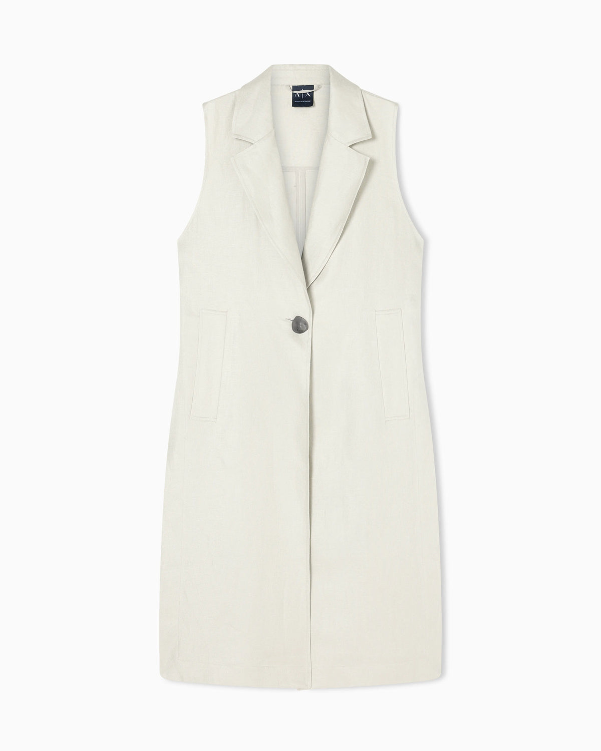 Deconstructed trench coat in linen twill