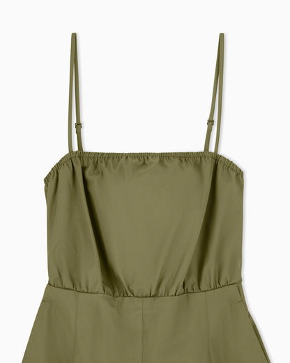 Utility Chic Cotton Twill Jumpsuit