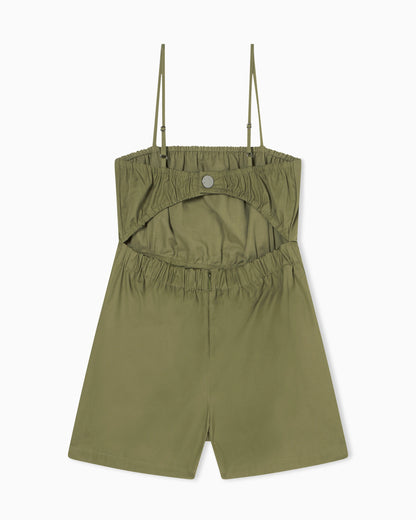 Utility Chic Cotton Twill Jumpsuit