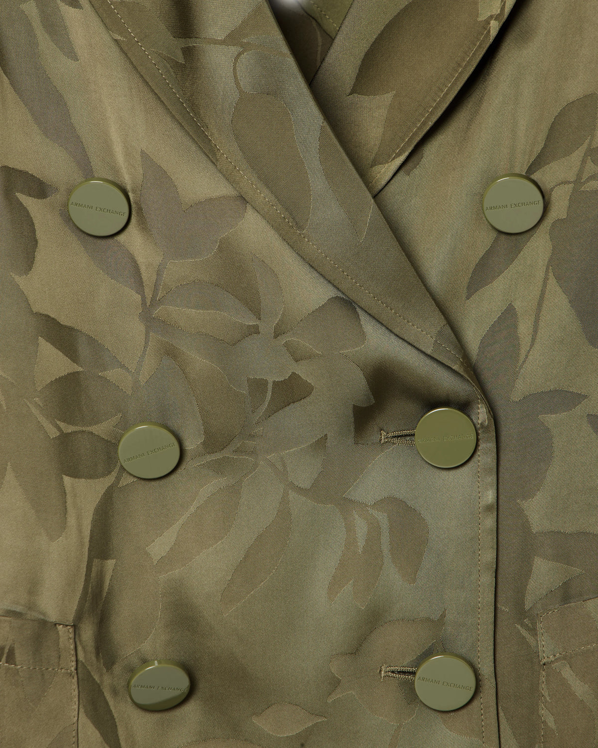 Elegant Double-Breasted Floral Jacquard Jacket