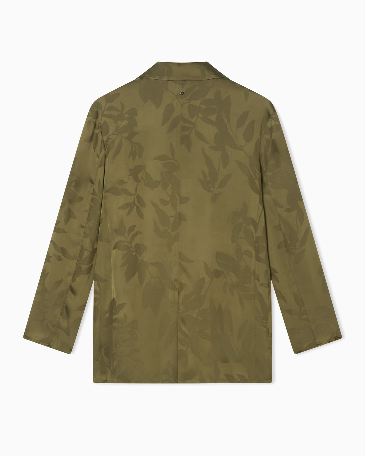 Elegant Double-Breasted Floral Jacquard Jacket