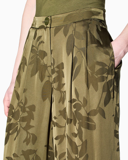 Jacquard Viscose Palazzo Pants with Geometric Pattern