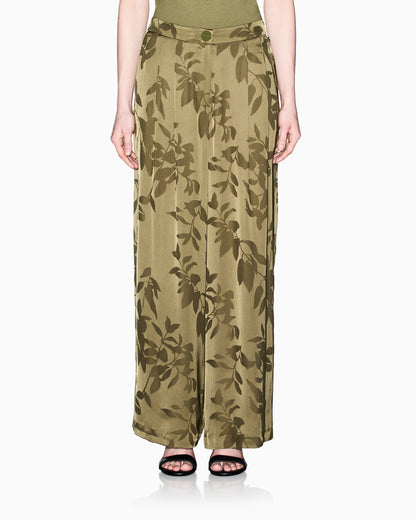 Jacquard Viscose Palazzo Pants with Geometric Pattern