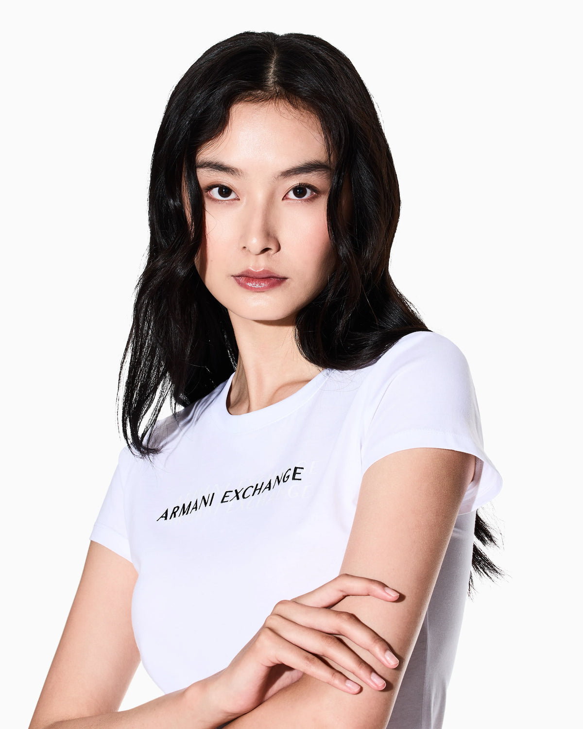 Slim fit T-shirt with logo lettering