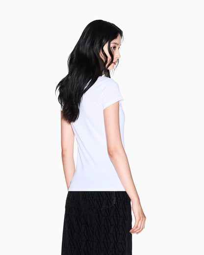 Slim fit T-shirt with logo lettering