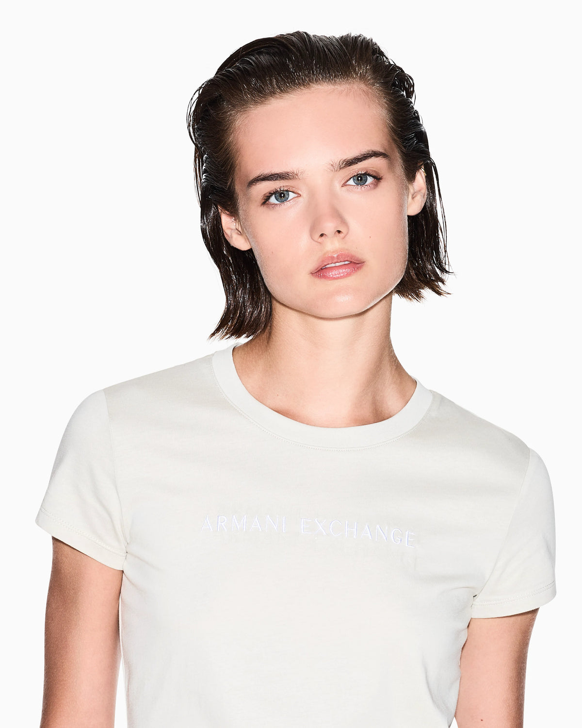Slim fit T-shirt with logo lettering
