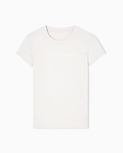 Slim fit T-shirt with logo lettering
