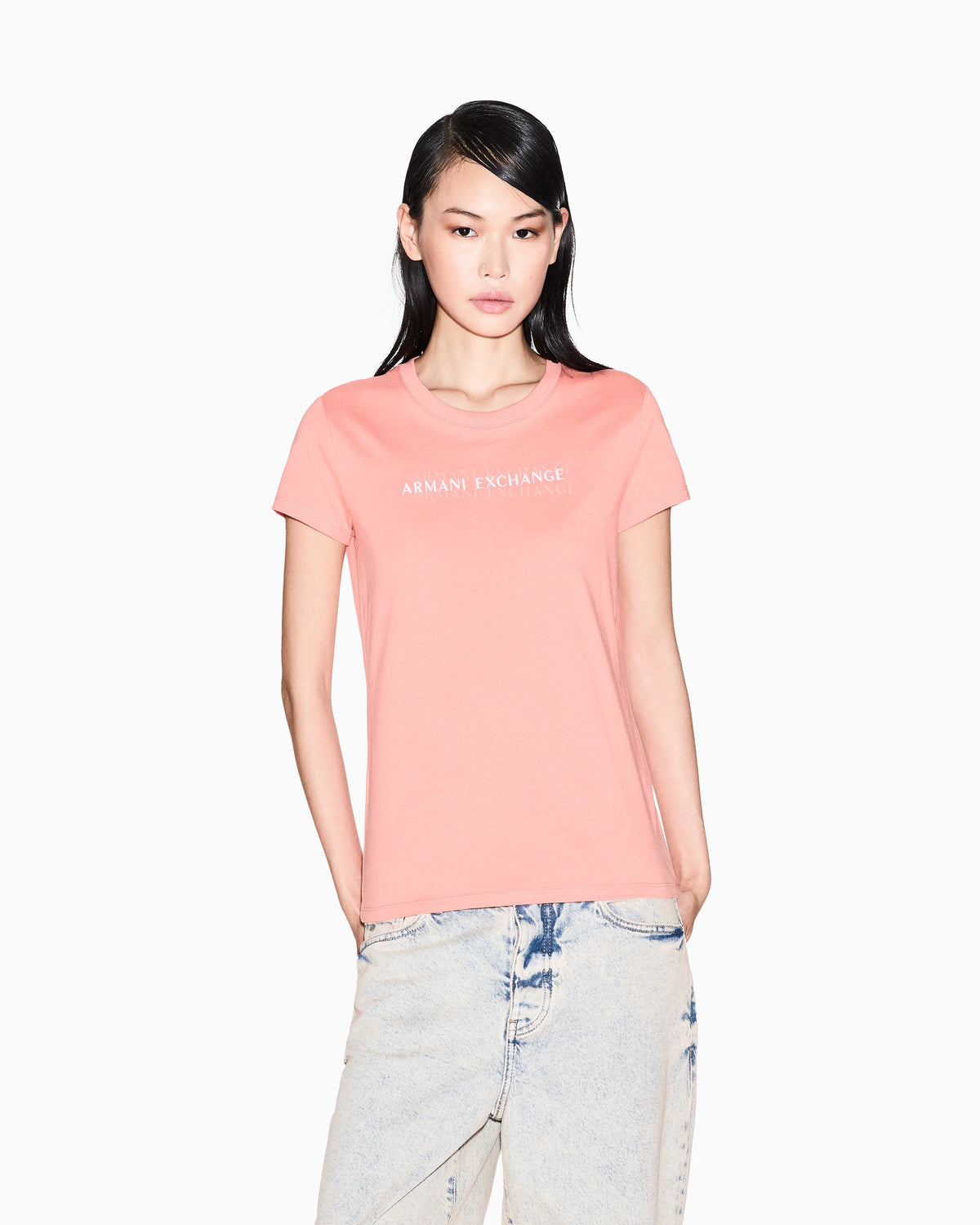 Slim fit T-shirt with logo lettering
