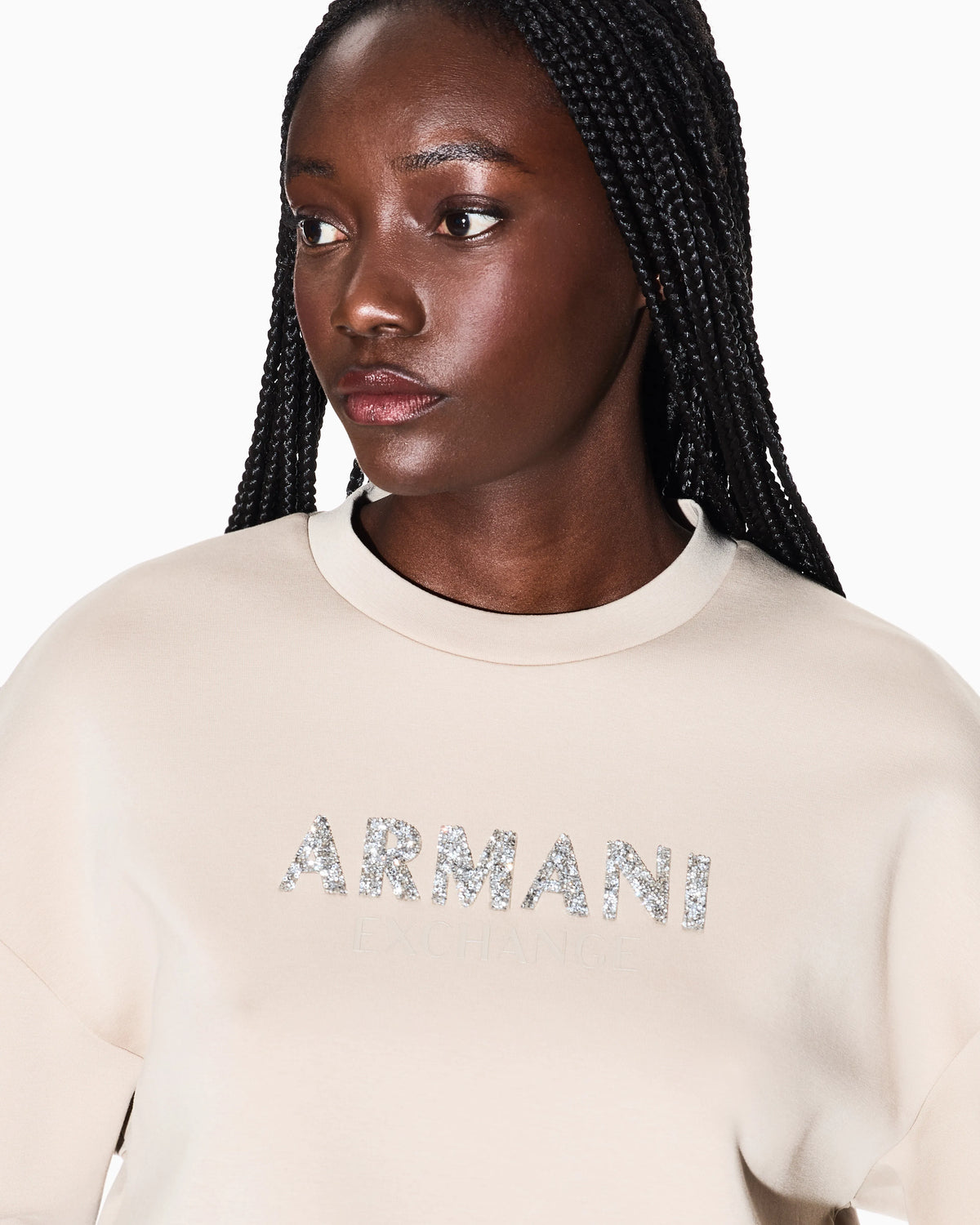 Crewneck sweatshirt in scuba fabric