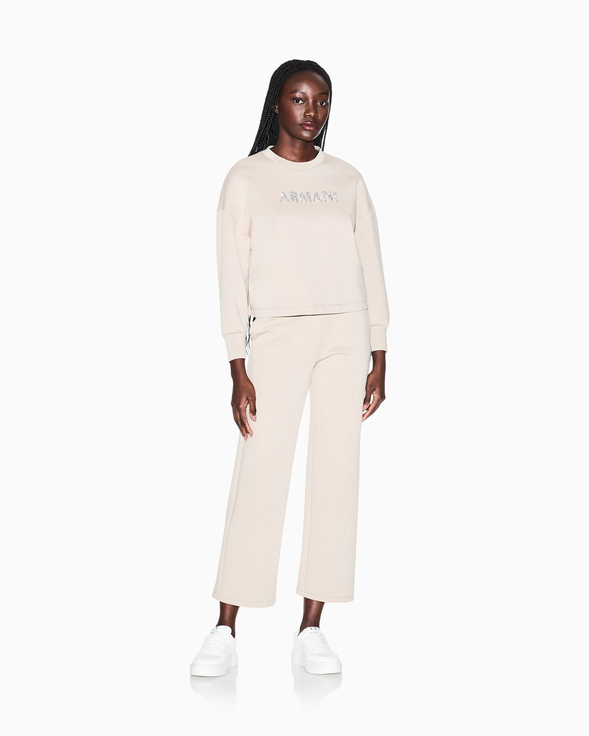 Crewneck sweatshirt in scuba fabric