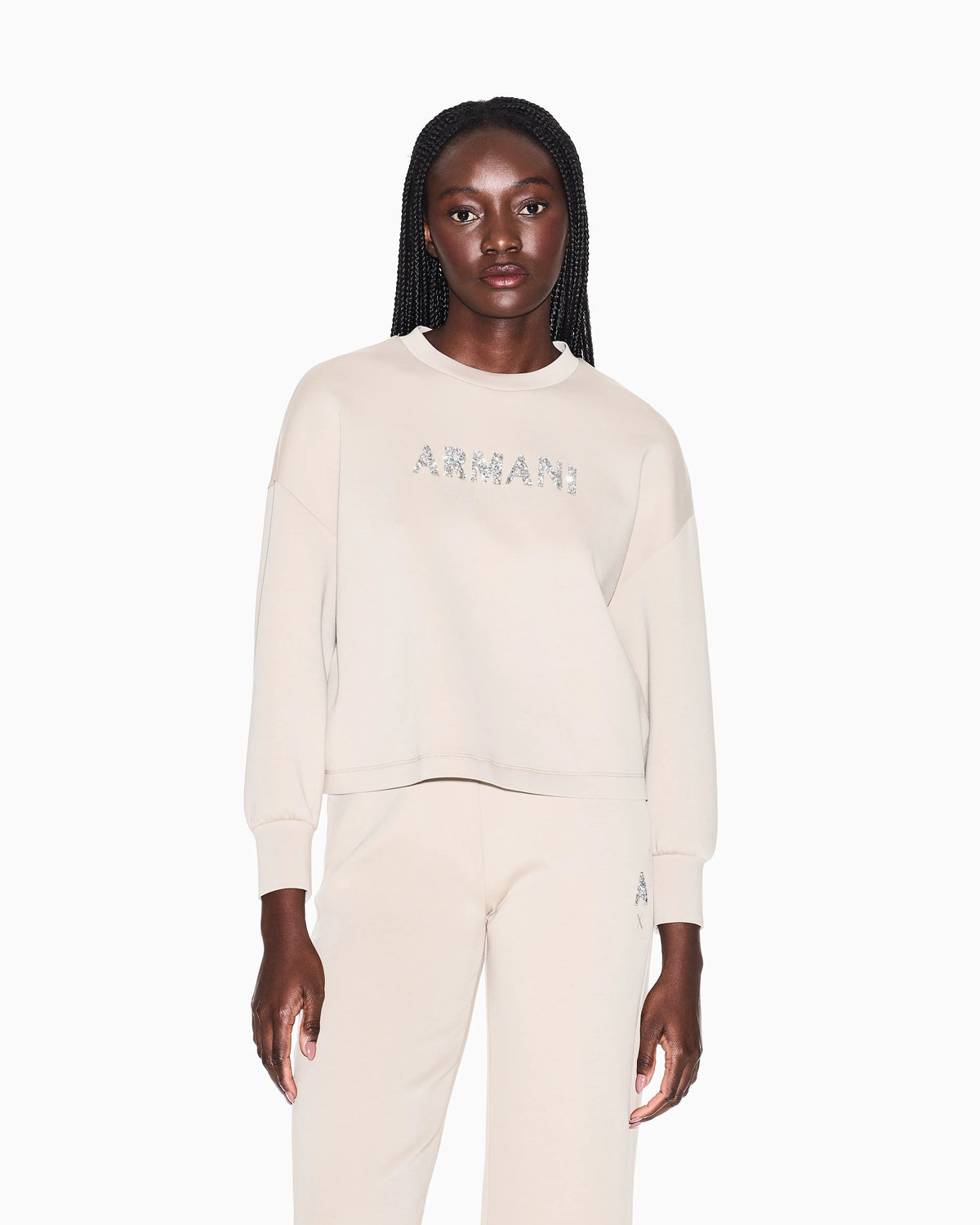 Crewneck sweatshirt in scuba fabric