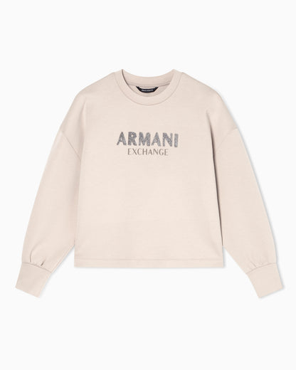 Crewneck sweatshirt in scuba fabric