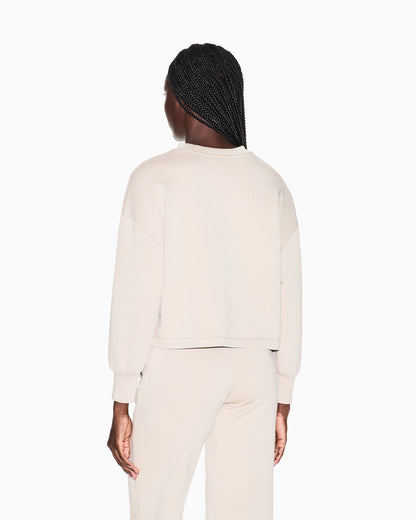 Crewneck sweatshirt in scuba fabric