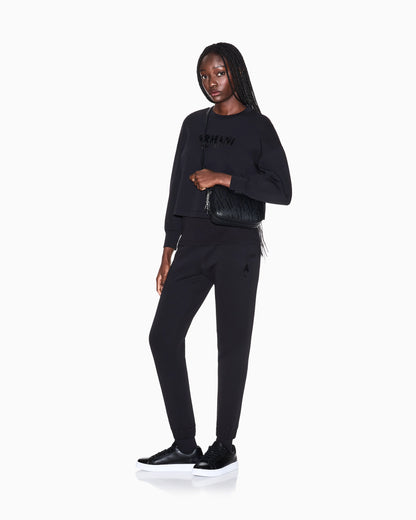 Crewneck sweatshirt in scuba fabric