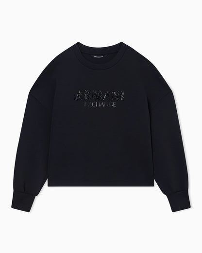 Crewneck sweatshirt in scuba fabric