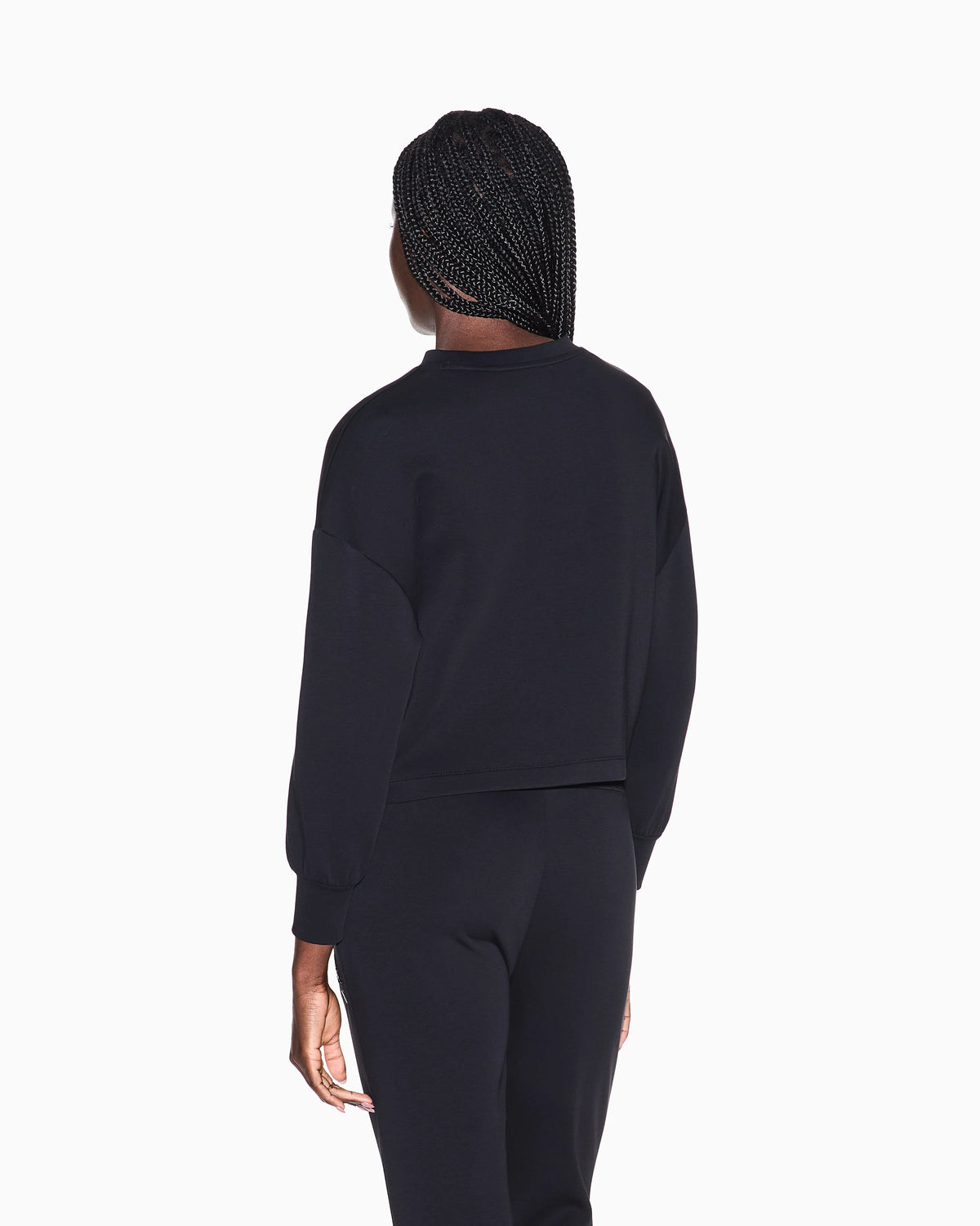 Crewneck sweatshirt in scuba fabric
