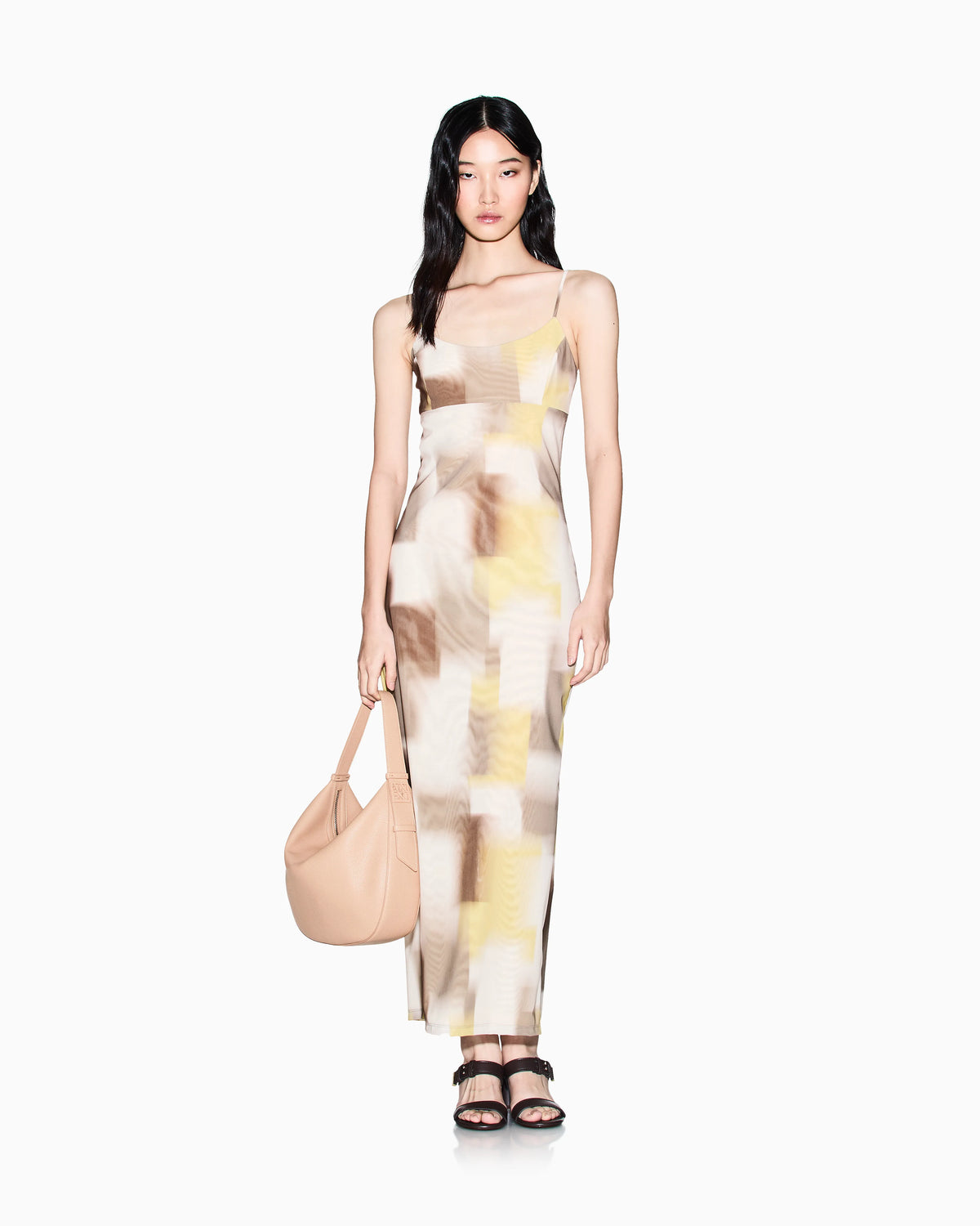 Maxi dress with thin straps