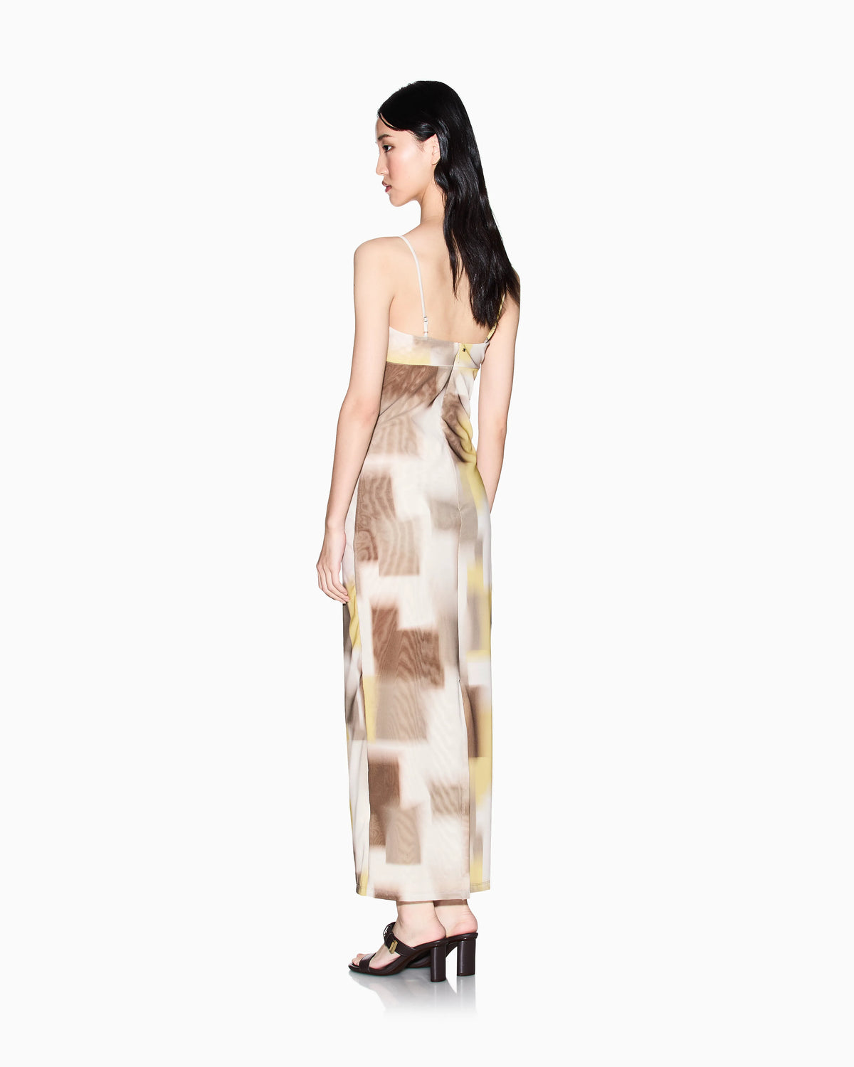 Maxi dress with thin straps